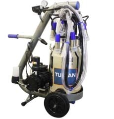 TULSAN Tempo Çift Sağım Kuru Pompa Alüminyum Tek Güğüm 40 L Süt Sağım Makinesi