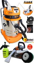 Flora 4 Motor'lu Halı ve Koltuk Yıkama Makinası 3600 Watt ve Yüksek Devirli Koltuk Fırçalama Makinesi