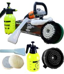 Safran Üç Motorlu Profesyonel Koltuk Yıkama Makinası 3600 Watt Süper Emiş Gücü ve Koltuk Fırçalama Seti