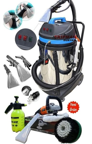 Wantoss 3 Motorlu Koltuk Yıkama Makinası Su Püskürtmeli 4200 W Ve Koltuk Fırçalama Makinası