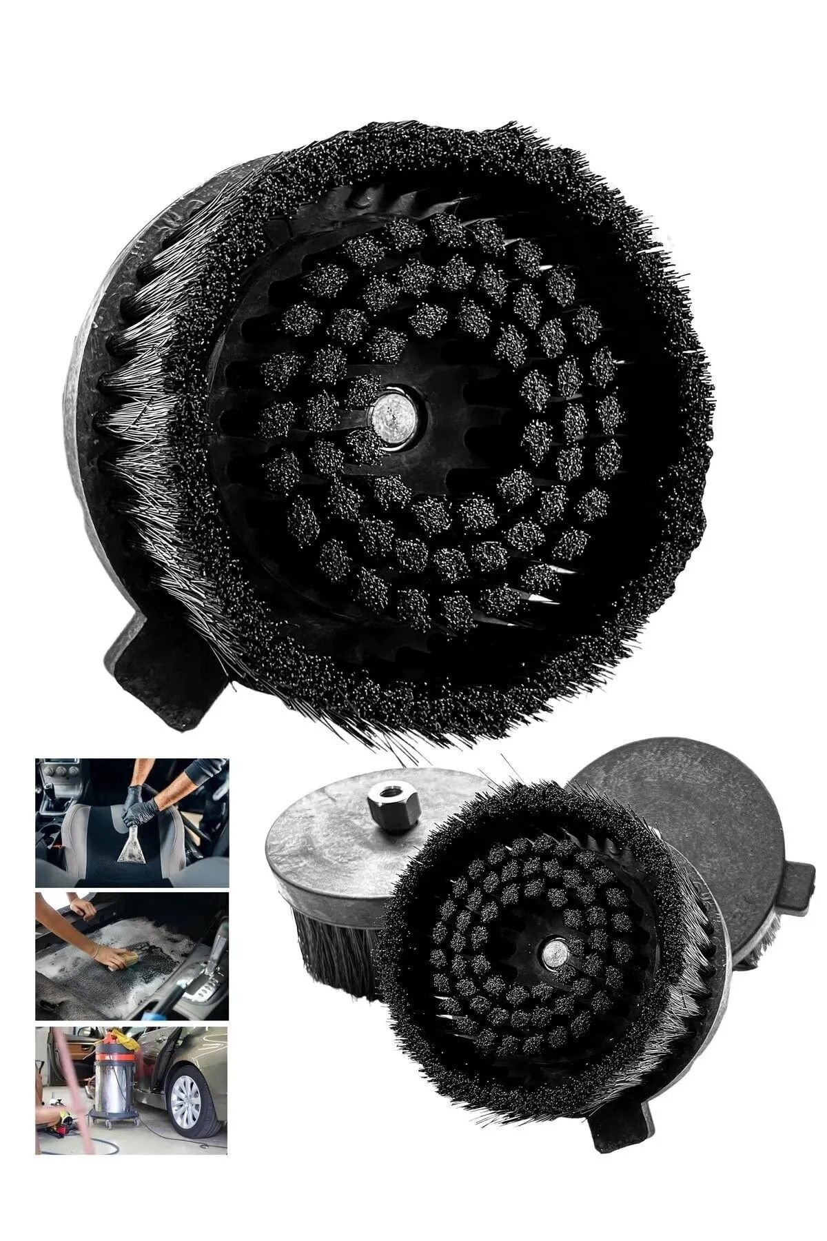 Çözüm Su Sıçratmayan Yumuşak Kıllı Koltuk Yıkama Fırçası - İtalyan Fırçalı İçi döner Dışı Dönmez