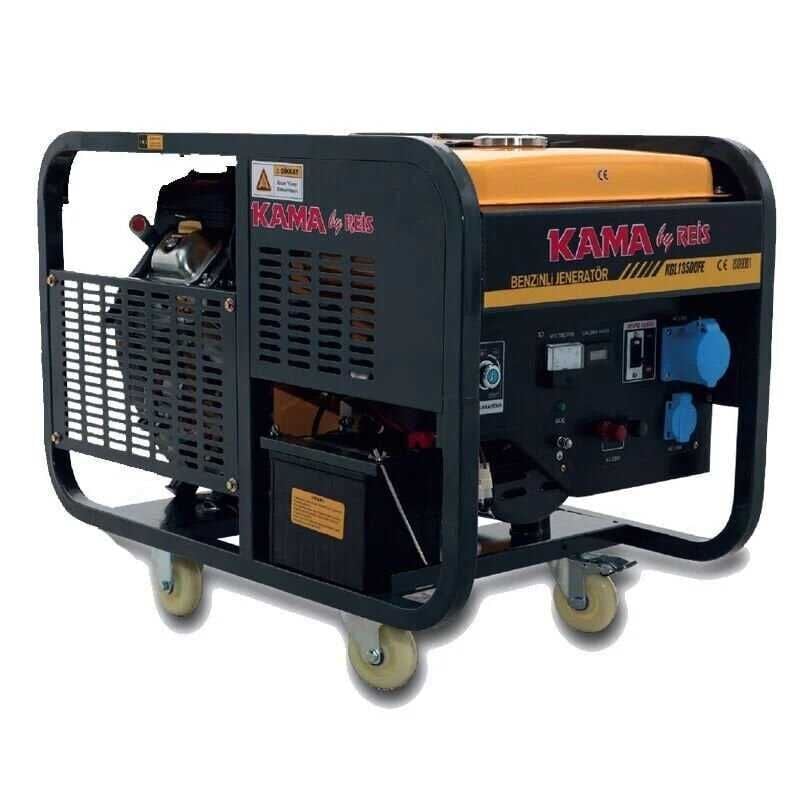 Kama KGL 13500 FE3 Marşlı 13,5 kVA Trifaze Benzinli Jeneratör