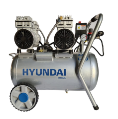Hyundai HM2050S Yağsız Sessiz Hava Kompresörü Çift Motorlu 750Wx2 50 Litre