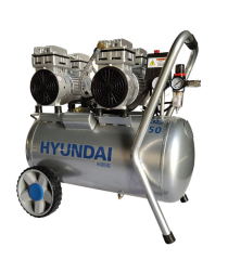 Hyundai HM2050S Yağsız Sessiz Hava Kompresörü Çift Motorlu 750Wx2 50 Litre