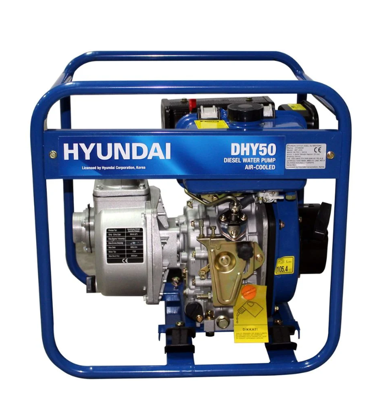 Hyundai DHY80 Dizel Su Motoru 3\'\' İpli Çalıştırma 28  Metre Yüsekliğe Basma