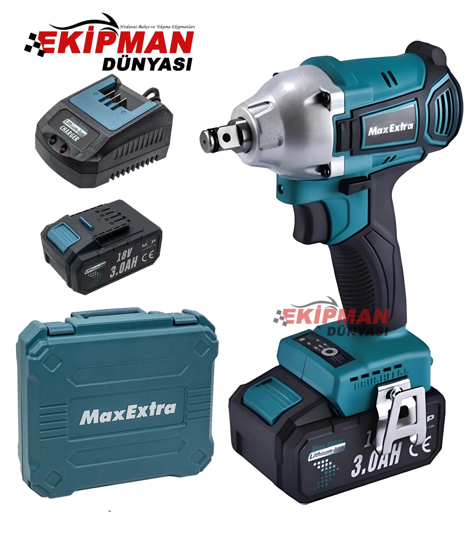 Max-Extra MXP6833 Çift Akülü Somun Sökme 1/2'' 18V 3.0Ah