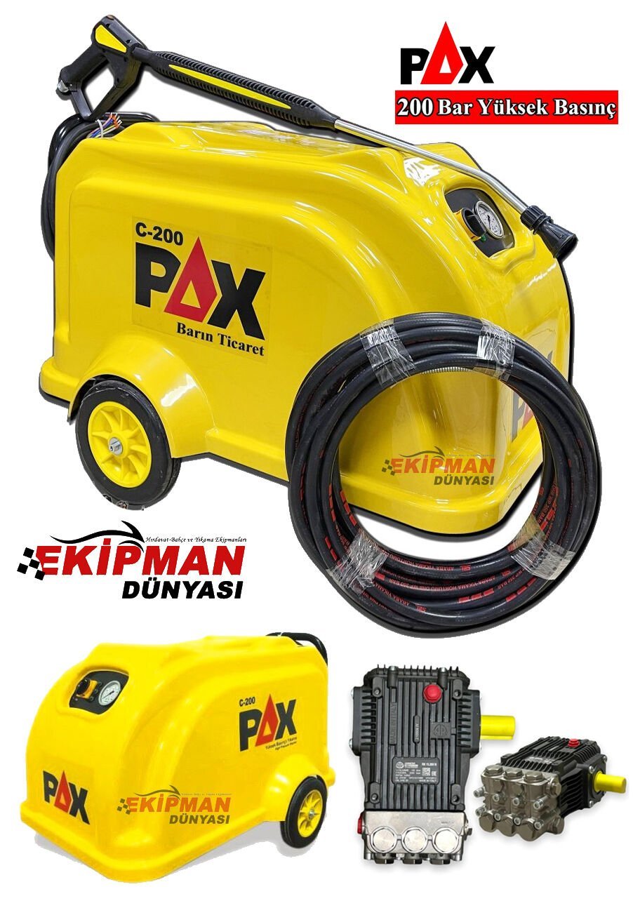 Pax 200 Bar Oto Yıkama Makinası İtalyan Pompa Trifaze