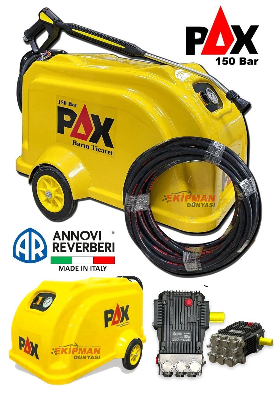 Pax 150 Bar Soğuk Oto Yıkama Makinası İtalyan Pompa Monofaze