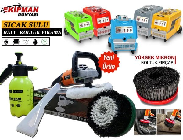 Safran EDW723C 4 Motorlu Halı ve Koltuk Yıkama Makinesi - Koltuk Fırçalamalı Full Set