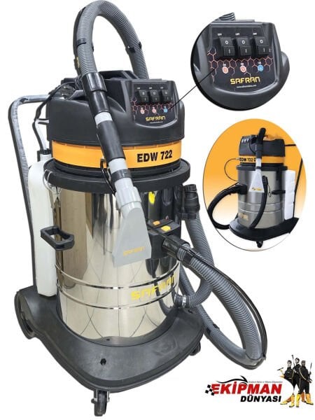 Safran EDW723C 4 Motorlu Halı ve Koltuk Yıkama Makinesi - Koltuk Fırçalamalı Full Set