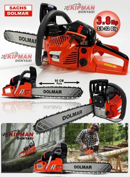 SACHS DOLMAR 3.8 HP – 50 cm Pala | Profesyonel Benzinli Ağaç Kesim Motoru
