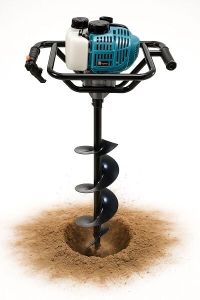 WORKMASTER Profesyonel 52 cc Toprak Burgu – 2,5 HP Yüksek Güç – Fidan, Direk, Çit Dikme Makinesi