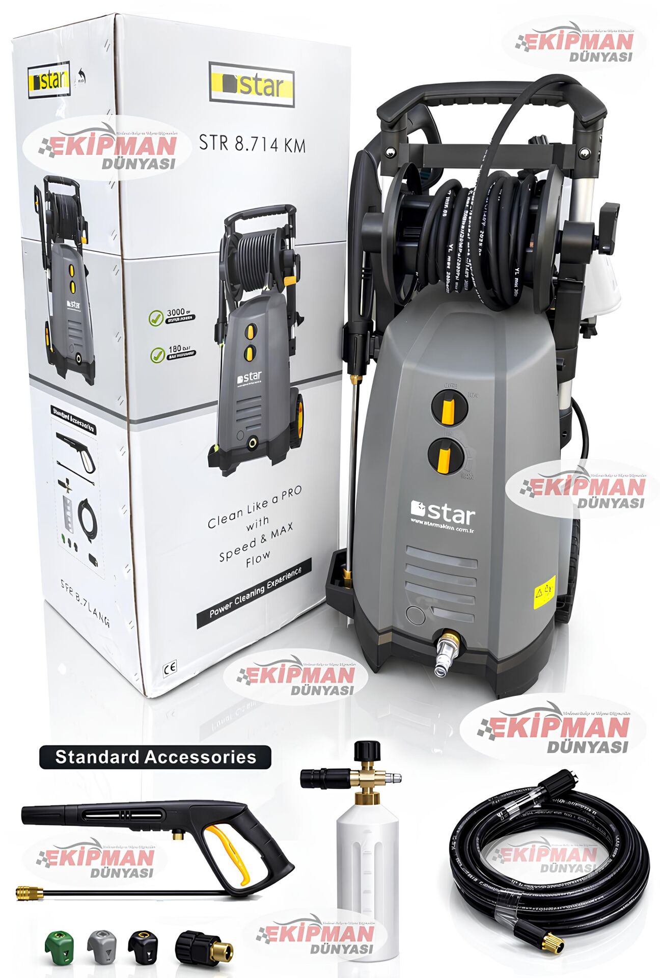 Star Str 8.714 Km 180 Bar Profesyonel Basınçlı Yıkama Makinası İndiksiyon Motor'lu
