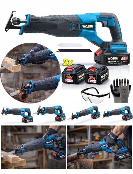 BHD946 Akülü Tilki Kuyruğu Testere 36V 5Ah Li-ion | Profesyonel Kesim