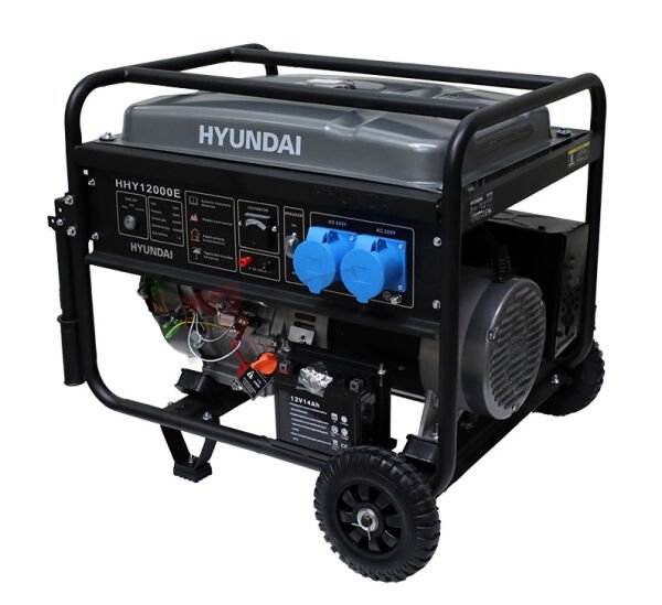 Hyundai HHY12000E 12 kVa Marşlı Benzinli Jeneratör Monofaze