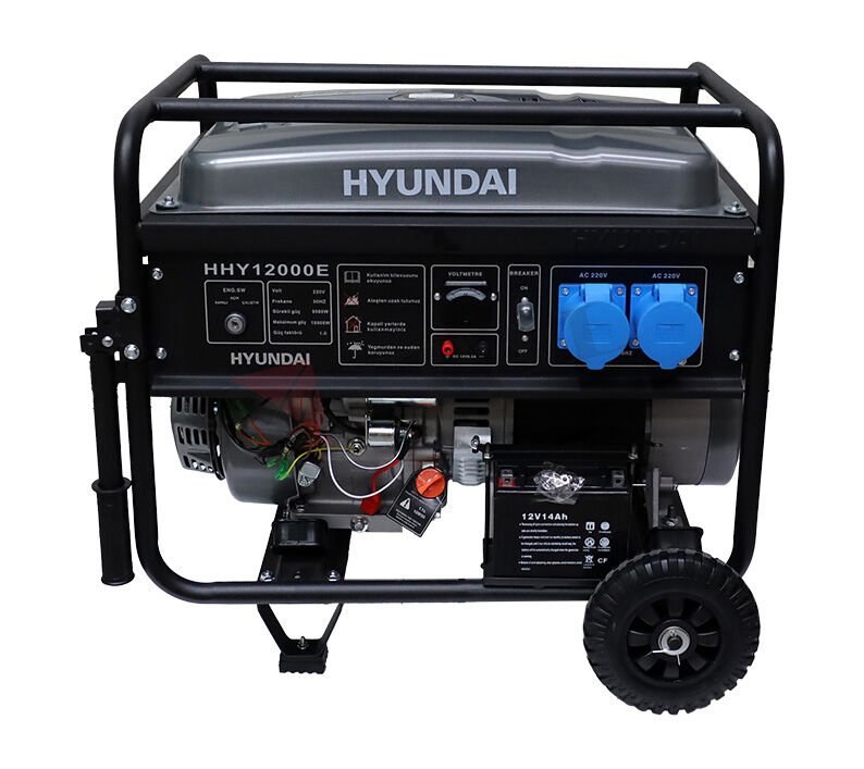 Hyundai HHY12000E 12 kVa Marşlı Benzinli Jeneratör Monofaze