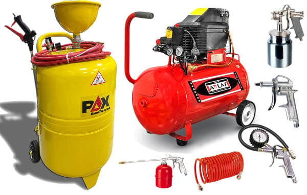 Oto Yıkamacılara Ve Galerilere Özel Set 80 Litre Köpük Tankı 50 Litre Kompresör Ve Havalı Set