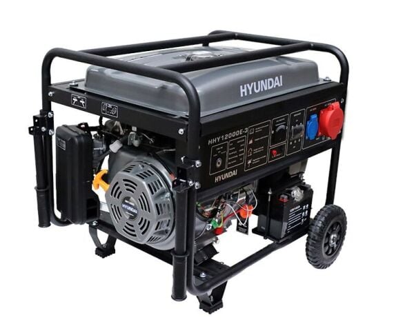 Hyundai HHY12000E-3 Trifaze Benzinli Jeneratör 10 kW 380V Marşlı 27L Bakır Sargı