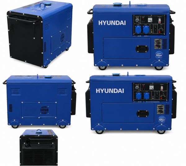 Hyundai DHY10000SE Sessiz Dizel Jeneratör 10 kVA Marşlı Kabinli