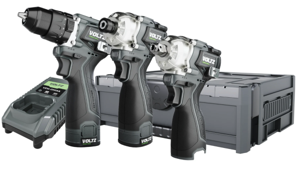 VOLTZ VZ16-3KIT 16.8V Çift Akülü 3’lü Set – Vidalama, Somun Sökme ve Şarjlı Tornavida