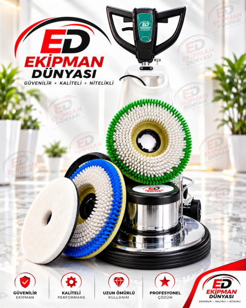 As-Power AS038 Paslanmaz Yeşil Kaplamalı Krom Yüksek Devirli Halı Yıkama Makinesi